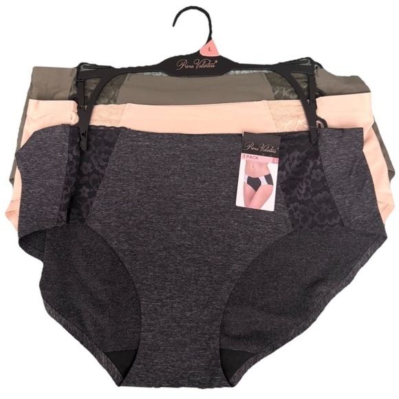Prima Valentina Other - Prima Valentina Women's 3 Pack microfiber hipster panties No Panty Lines Size L